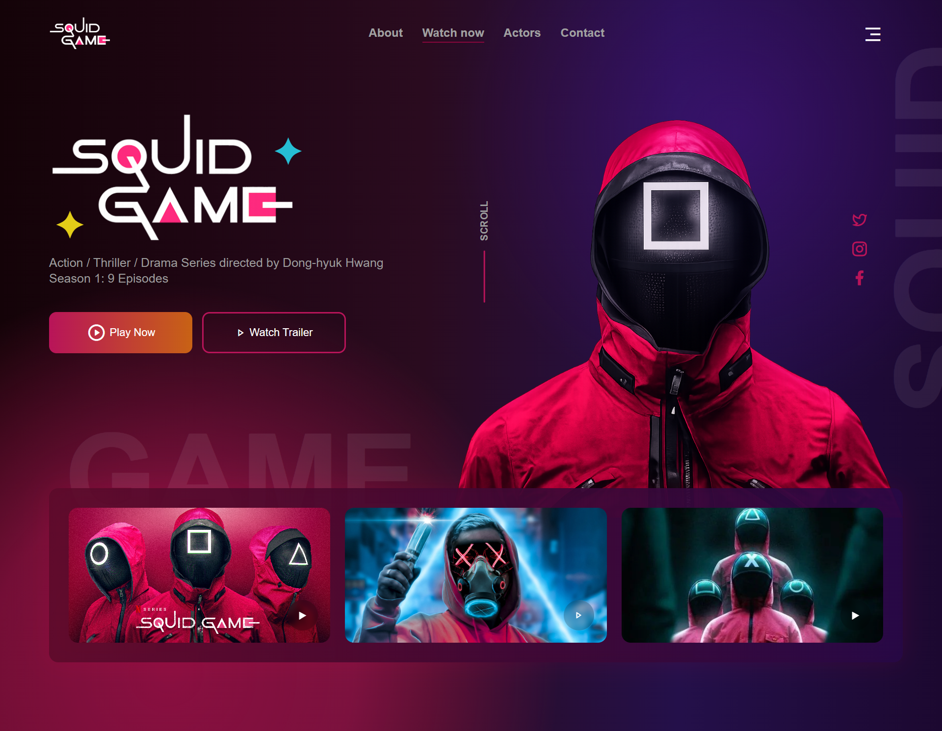 Squid Game UI | Sheriyans Cohort 3.0 Assignment
